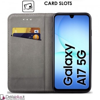 Telone dirbtinos odos atverčiamas dėklas - žalias (Samsung Galaxy A17/A18) Telone dirbtinos odos atverčiamas dėklas - žalias (Samsung Galaxy A17/A18)
